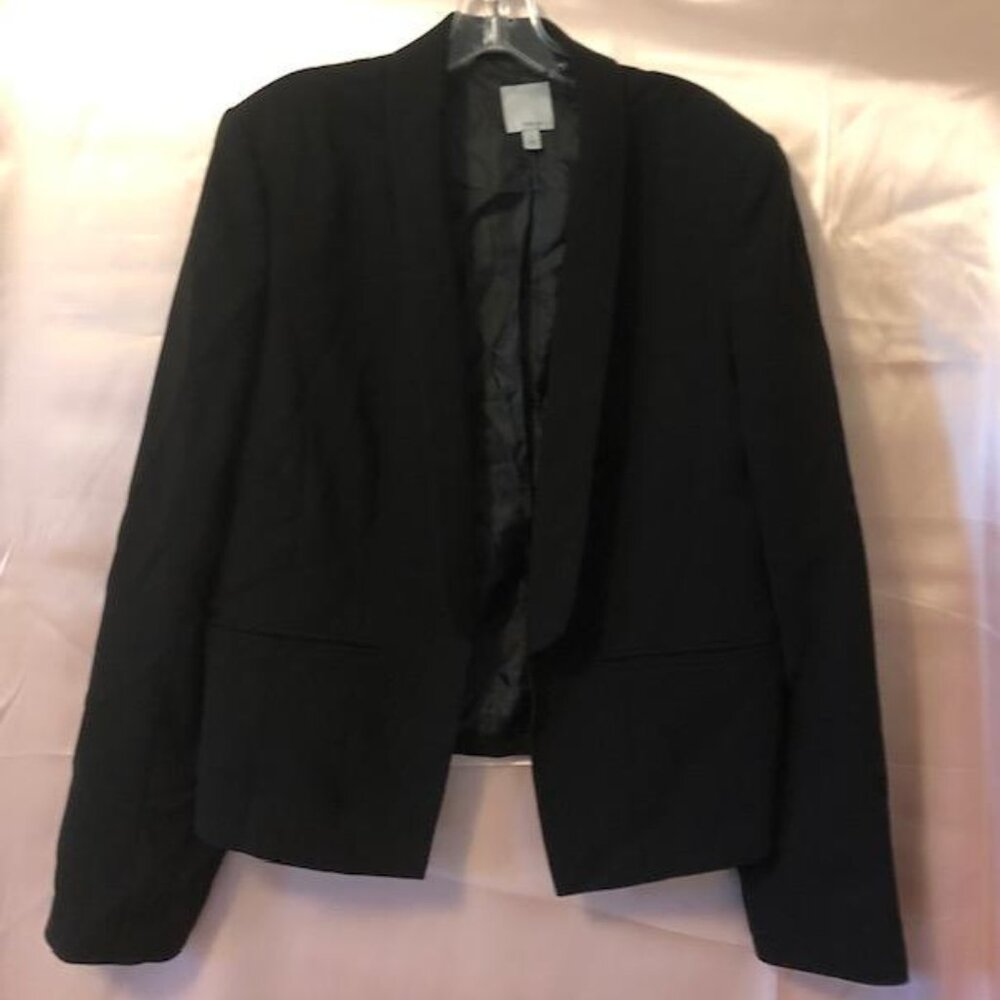 Halogen Women's Open Front Blazer, US Size 16, Black ,Pre-Owned